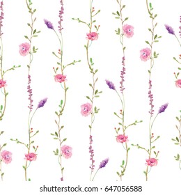 Watercolor flower patterns