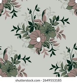 Padrão de flor de aquarela sem costura. Design colorido brilhante para tecido, papel de parede, papel de presente, etc.
