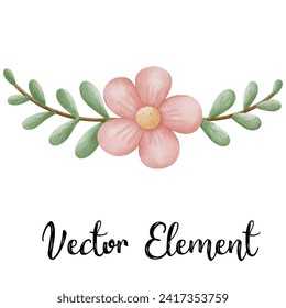 Watercolor of flower for spring