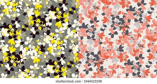 Watercolor Flower background.  Liberty style. fabric, covers, manufacturing, wallpapers, print, gift wrap.