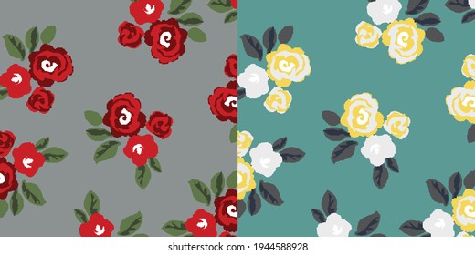 Watercolor Flower background.  Liberty style. fabric, covers, manufacturing, wallpapers, print, gift wrap.