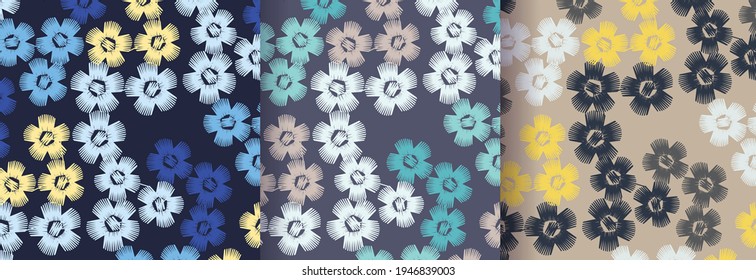 Watercolor Flower background.  Liberty style. fabric, covers, manufacturing, wallpapers, print, gift wrap.