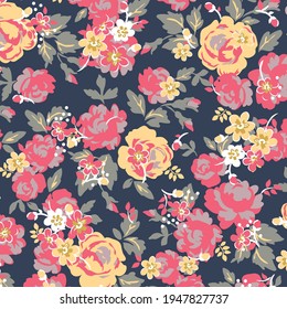 Watercolor Flower background.  Liberty style. fabric, covers, manufacturing, wallpapers, print, gift wrap.