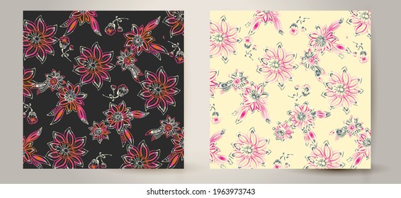 Watercolor Flower background.  Liberty style. fabric, covers, manufacturing, wallpapers, print, gift wrap.