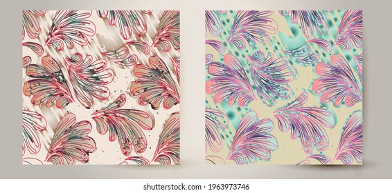Watercolor Flower background.  Liberty style. fabric, covers, manufacturing, wallpapers, print, gift wrap.