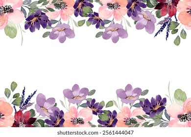 Watercolor flower for wedding, birthday, card, background, invitation, wallpaper, sticker, decoration etc.