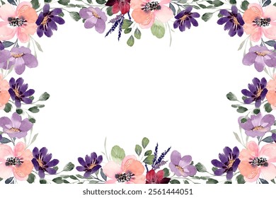 Watercolor flower for wedding, birthday, card, background, invitation, wallpaper, sticker, decoration etc.