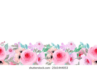 Watercolor flower for wedding, birthday, card, background, invitation, wallpaper, sticker, decoration etc.