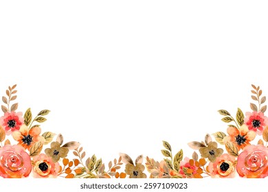 Watercolor flower for wedding, birthday, card, background, invitation, wallpaper, sticker, decoration