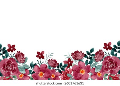 Watercolor flower for wedding, birthday, card, background, invitation, wallpaper, sticker, decoration