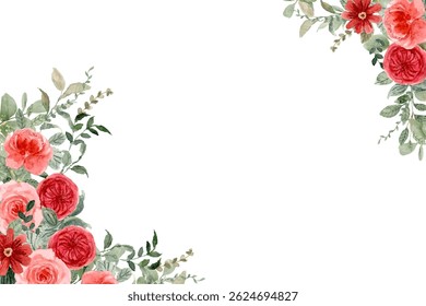 Watercolor flower for wedding, birthday, card, background, invitation, wallpaper, sticker, decoration etc.
