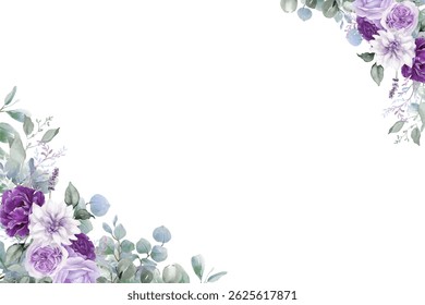 Watercolor flower for wedding, birthday, card, background, invitation, wallpaper, sticker, decoration etc.