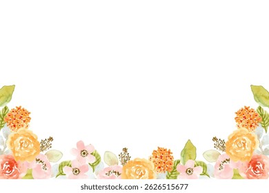 Watercolor flower for wedding, birthday, card, background, invitation, wallpaper, sticker, decoration etc.