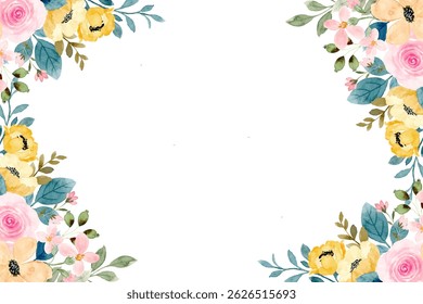Watercolor flower for wedding, birthday, card, background, invitation, wallpaper, sticker, decoration etc.