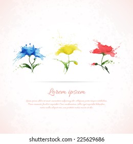 watercolor flowers