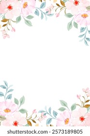 Watercolor flowers background vector for design