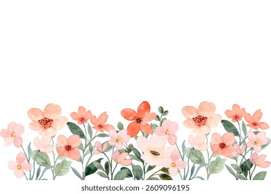 Watercolor flowers background vector for design.