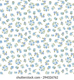 watercolor flowers cute seamless pattern. vector illustration. can be used for textile or wrapping paper