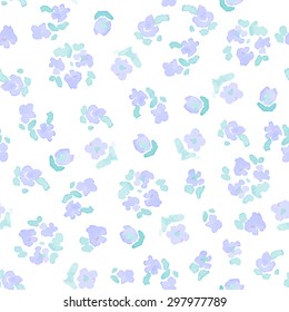 watercolor flowers cute seamless pattern. vector illustration. can be used for textile or wrapping paper