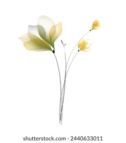 watercolor flowers editable Vector congratulations illustration for invitation background for website