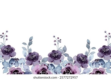 Watercolor flowers frame, background for design, pastel colors