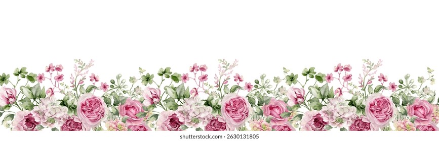 Plano de fundo do quadro de flores de aquarela para design. Modelo de placa de moldura de borda floral. Ilustração de design vetorial. para banner, cartão de casamento.