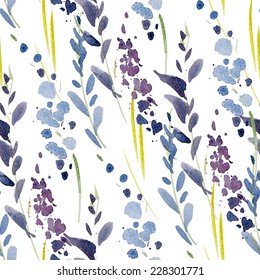 watercolor, flowers, pattern