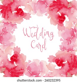 Watercolor flowers peonies. Handmade greeting cards. Spring composition.