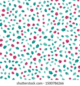Watercolor flowers. Seamless pattern. Vector. Illustration. Gentle