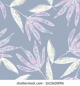 Watercolor Flowers Seamless Pattern. Vector Background.