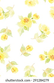 Watercolor flowers. Seamless pattern. Vector. Illustration. Gentle