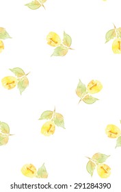 Watercolor flowers. Seamless pattern. Vector. Illustration. Gentle