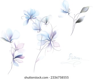 Watercolor flowers template invitation  illustrations Flowers background illustration art watercolor print art Vector