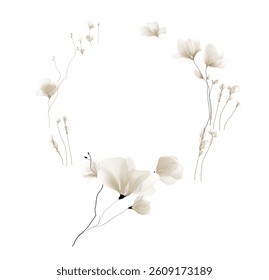 Watercolor flowers template invitation vector illustrations