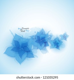 Watercolor .Flowers Vector background.