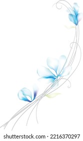 watercolor flowers vignette colorful template for design vintage blooming background vector
