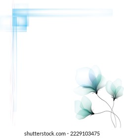 watercolor flowers vignette colorful template for design vintage blooming background  vector