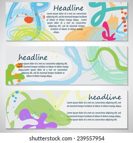 Watercolor Flyer Template - Vector Illustration, Graphic Design, Editable For Your Design   