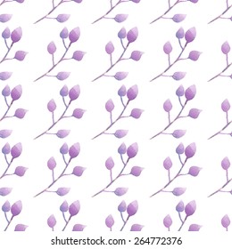 Watercolor foliage seamless pattern.Seamless pattern can be used for wallpaper, pattern fills, web page background,surface textures.