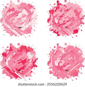 watercolor  four variation design  eps cut file   download 