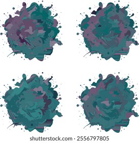 watercolor  four variation design  eps cut file   download 