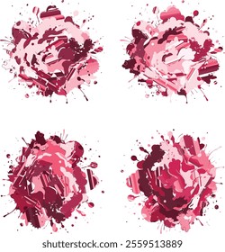 watercolor  four variation design  eps cut file   download 