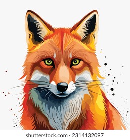 Colección de ilustraciones de arte de Watercolor Fox