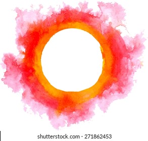 Watercolor frame. 
