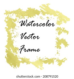 Watercolor frame background design, made in vector.