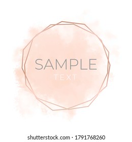 Watercolor Frame Background Illustration In Rose Gold