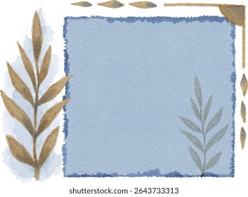watercolor frame background with space for your text