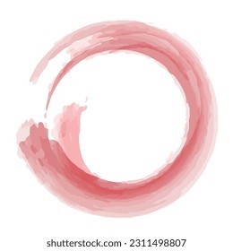 Vector de colección de pinceles de color de agua con forma circular o circular y estilo abstracto