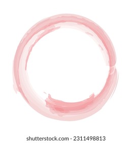 Watercolor Frame Brush Collection Vector with Circle or Circular Shape and Abstract Style