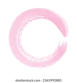 Watercolor Frame Brush Vector with Circle or Circular Shape and Abstract Style